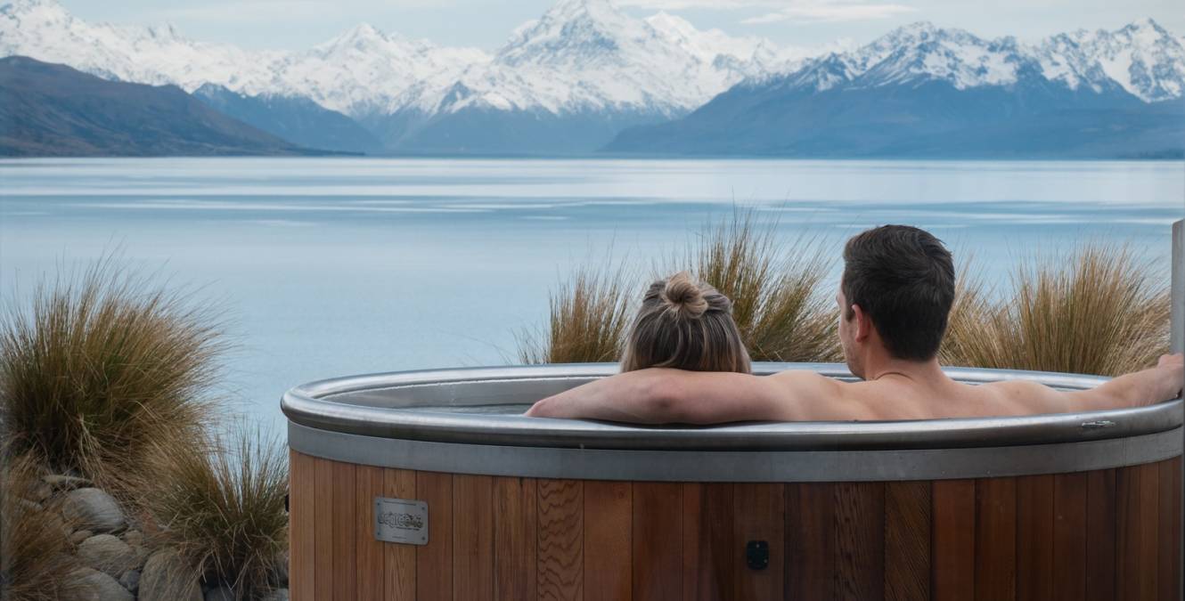 Views of Aoraki Mount Cook from Lakestone Lodge Spa Suite Room